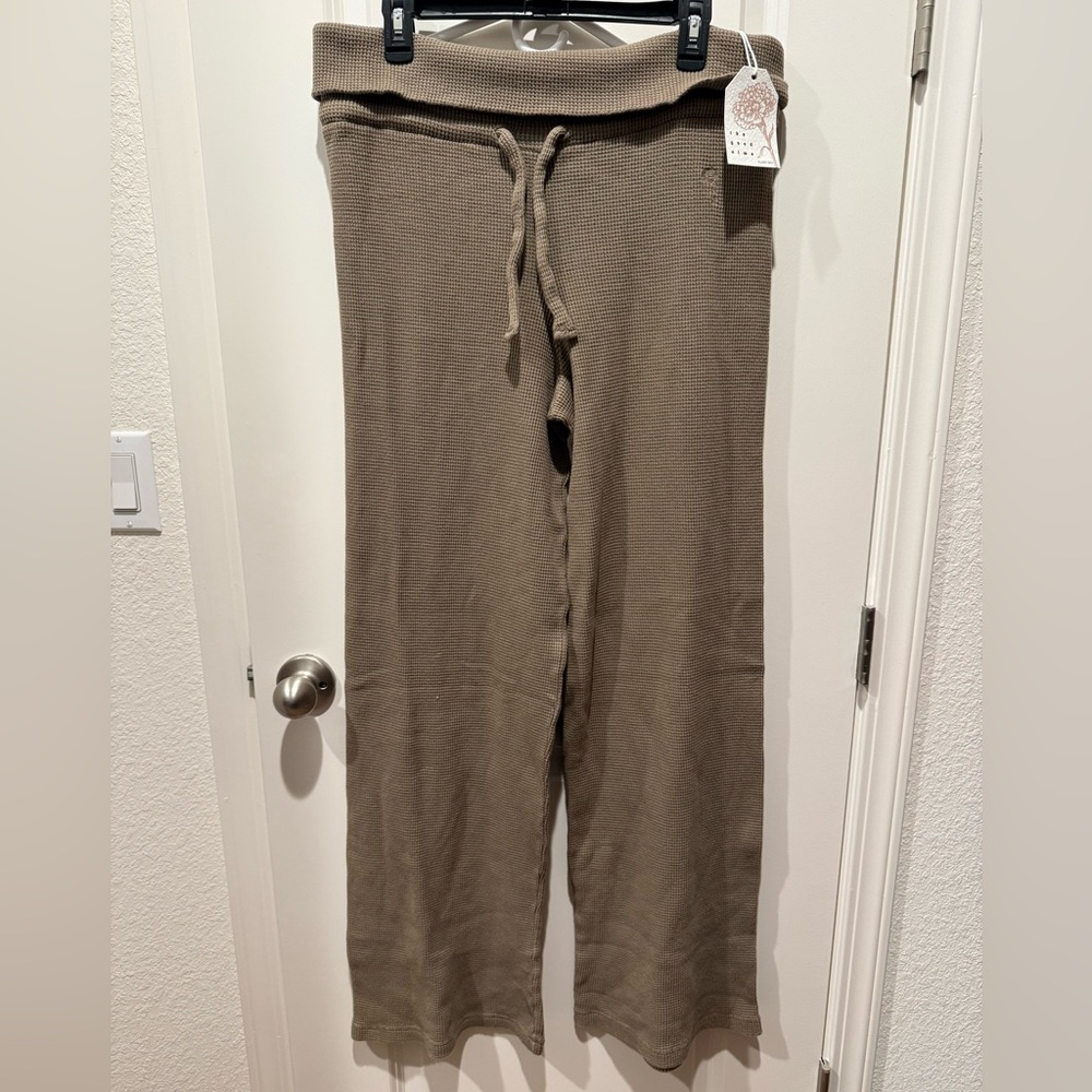 NWT - The Good Alma Clary Sage Waffle Knit Lounge Pants